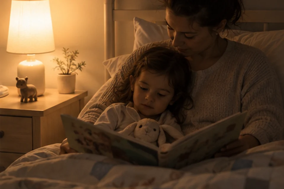 Everyday setting for bedtime lighting for calmer routines
