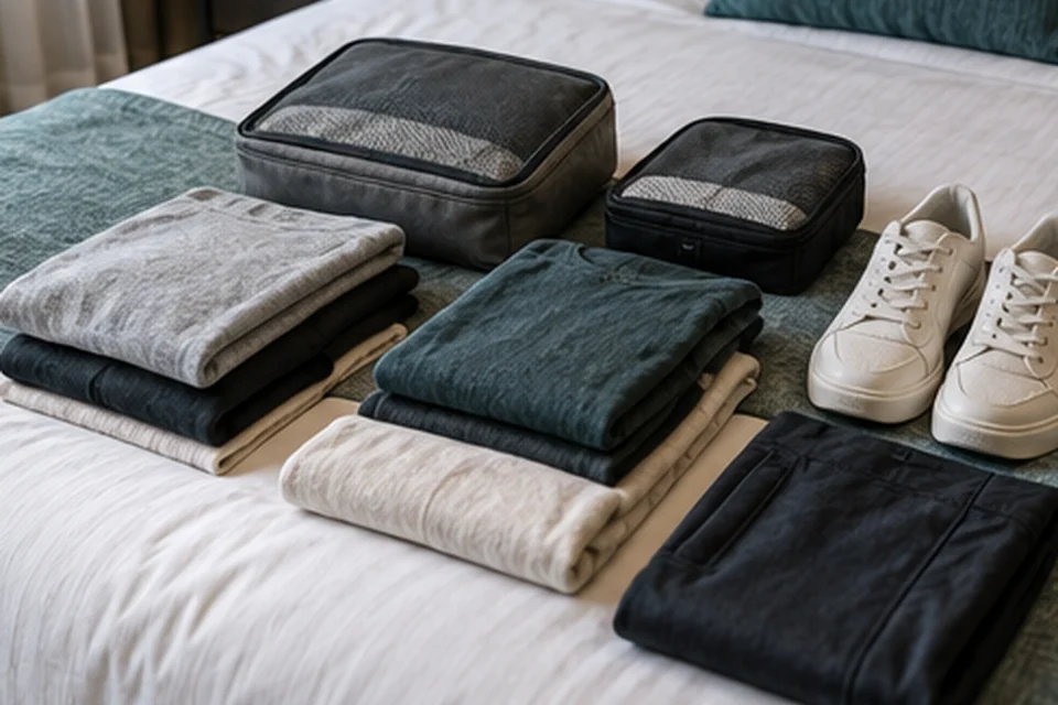 Everyday setting for luggage for stairs, trains, and tight hotels
