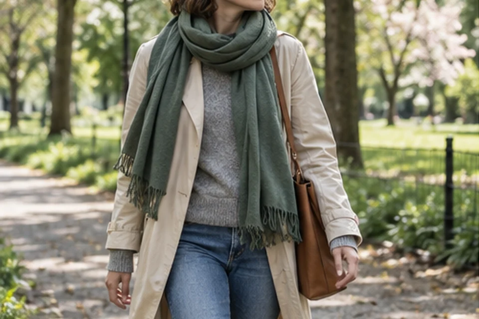 Everyday setting for weekend layers for changeable spring weather